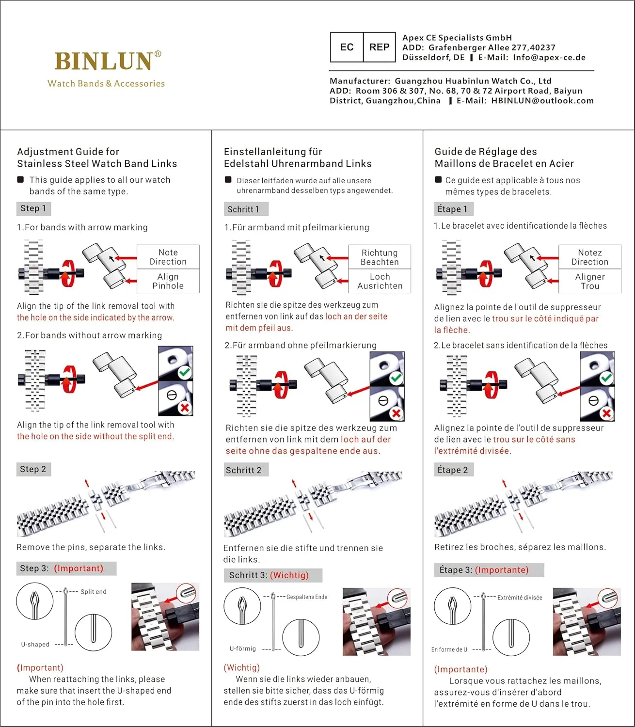 BINLUN Replacement Watch Band Stainless Steel Ceramic Watch Bracelet Polished Strap 12mm/14mm/16mm/18mm/20mm/22mm with Butterfly Buckle 6 Colors