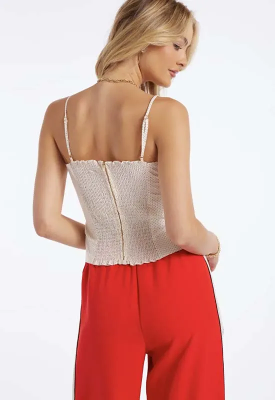 Bishop & Young - Sorrento Corset Top Micro Polka Dot