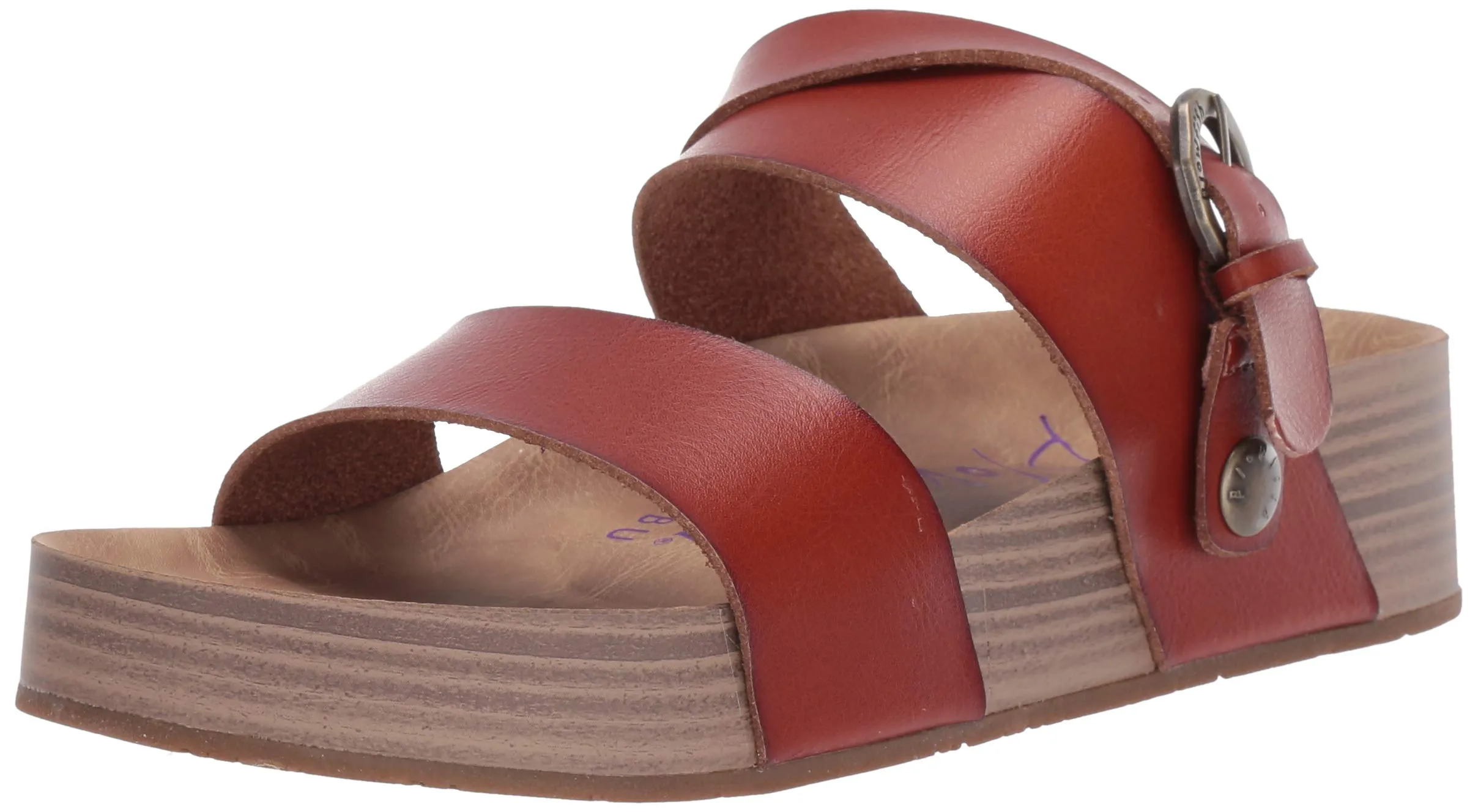 Blowfish Malibu Marge Scotch Brown Platform Wedge Mule Slide Sandals