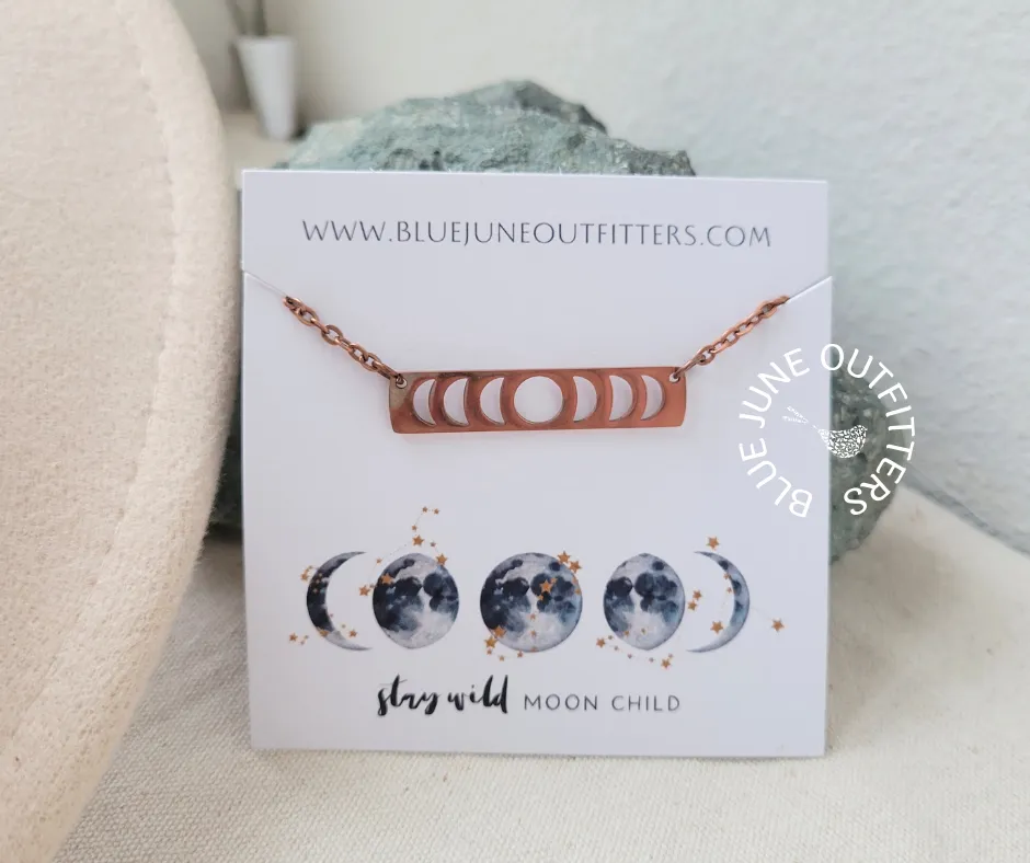 Bohemian Moon Phase Necklace