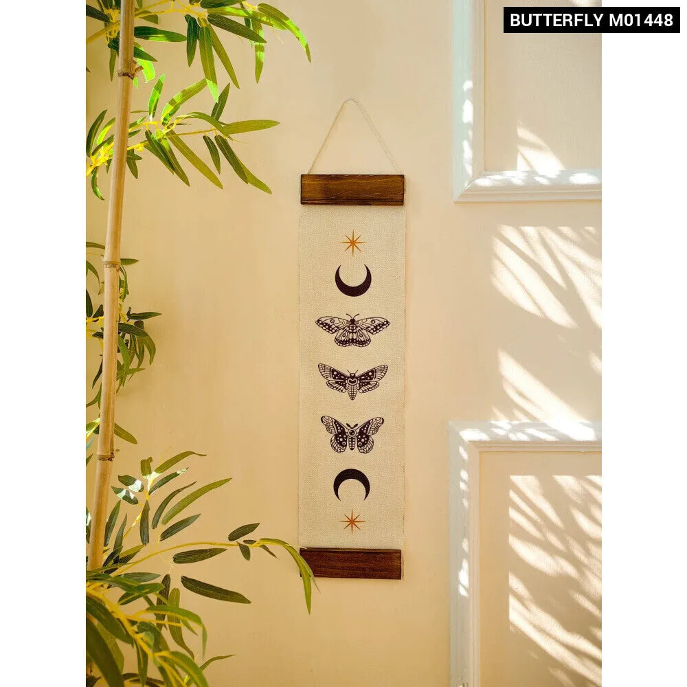 Boho Butterfly Moon Phase Tapestry for Home Decor