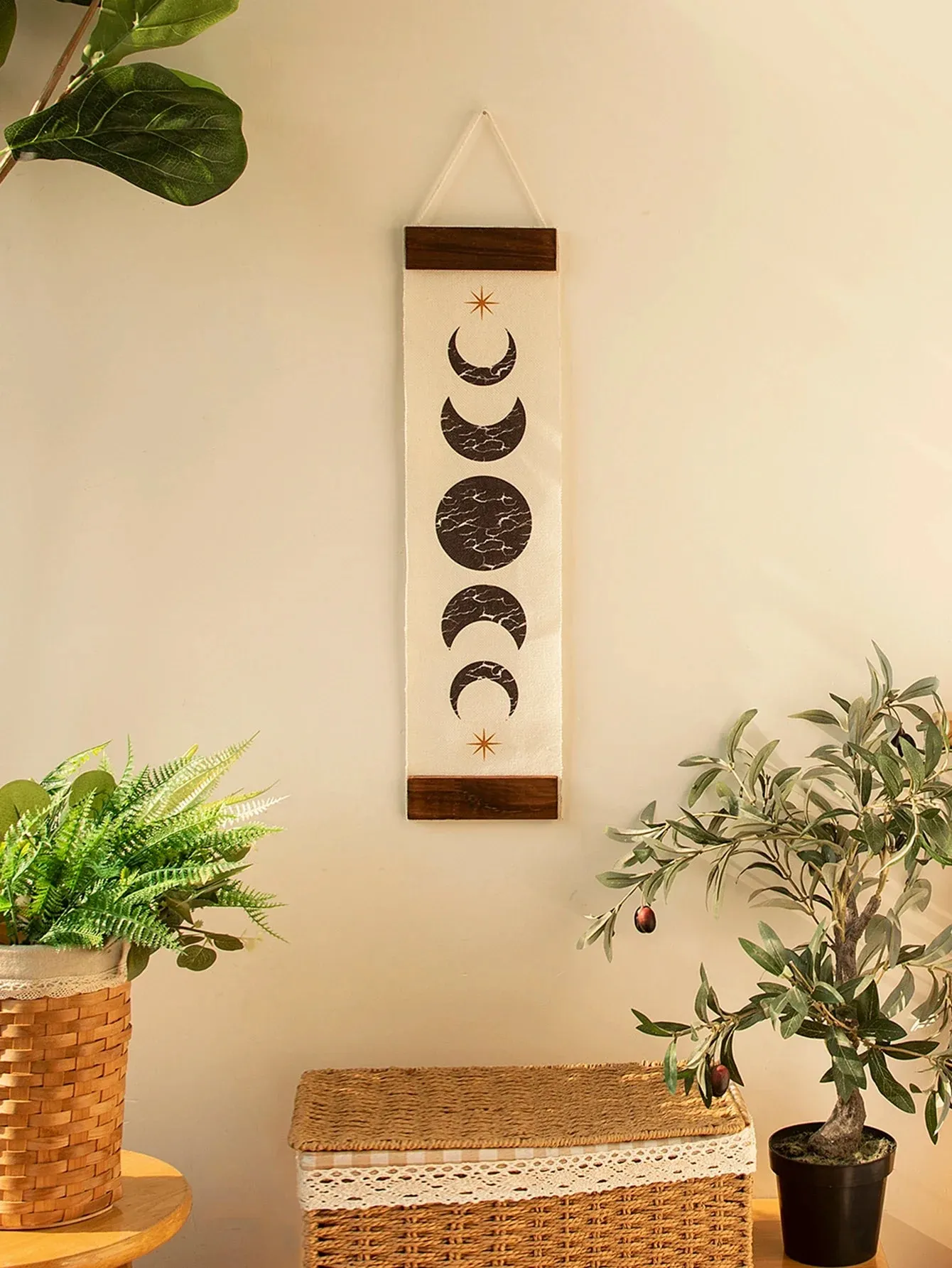 Boho Butterfly Moon Phase Tapestry for Home Decor