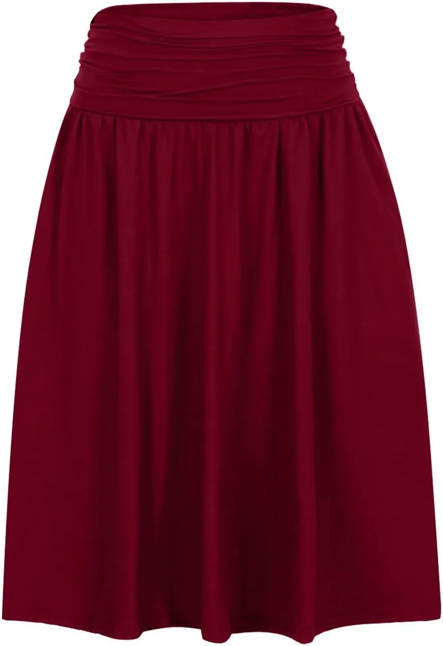 Boho Maxi Skirts for Women High Waisted Pleated Ruffle Swing Skirts with Pockets Summer Beach Vacation Clothes 2025