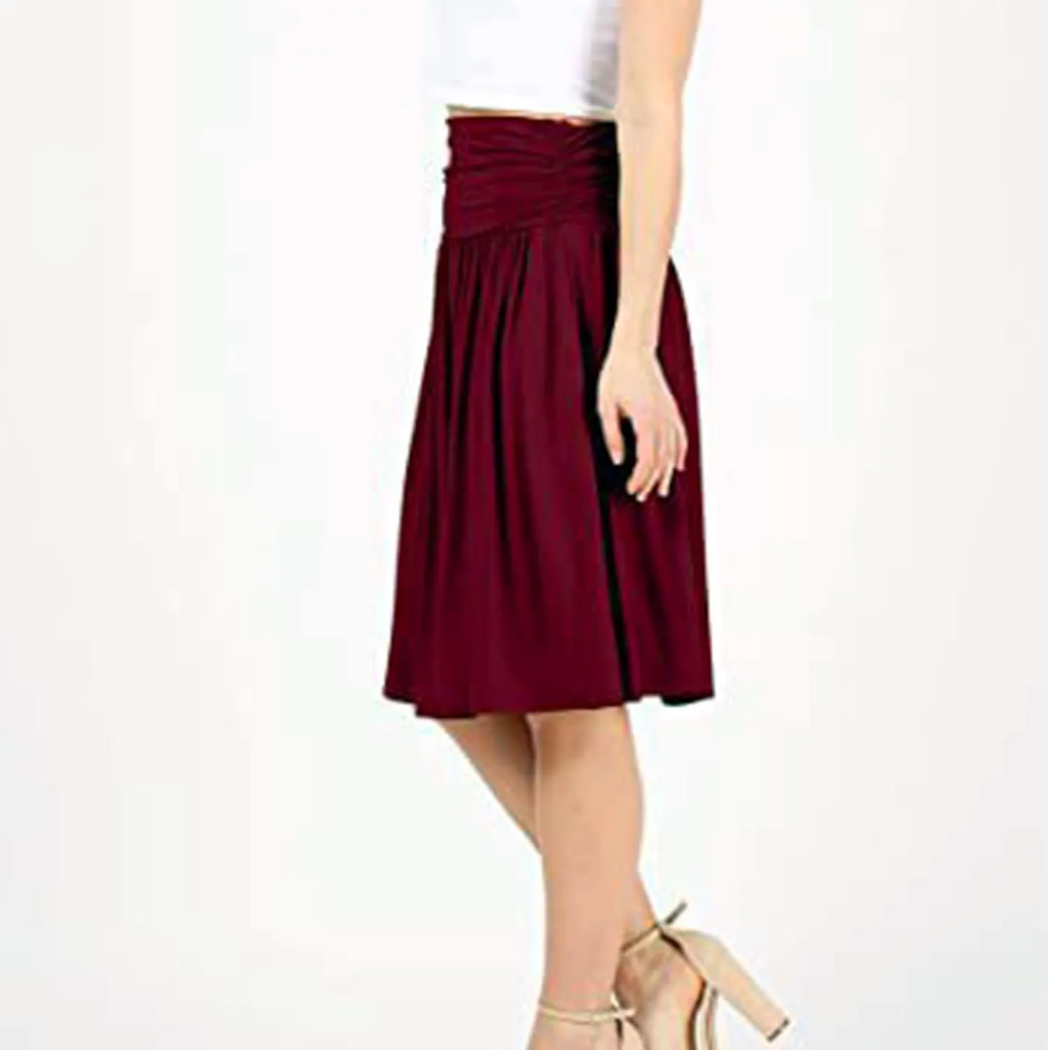 Boho Maxi Skirts for Women High Waisted Pleated Ruffle Swing Skirts with Pockets Summer Beach Vacation Clothes 2025