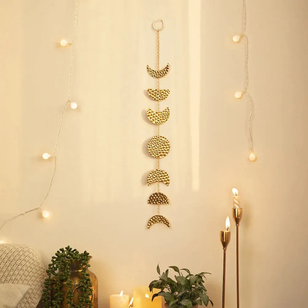 Boho Moon Phase Wall Hanging for Modern Home Decor