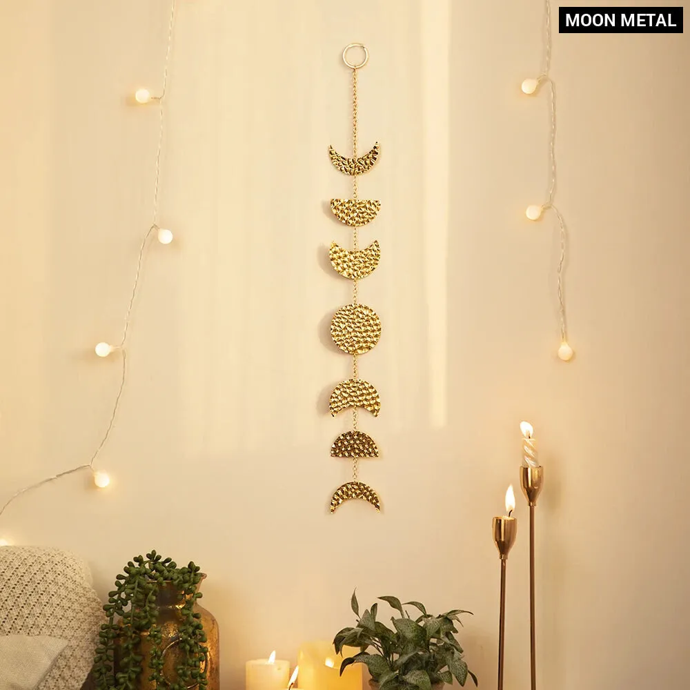 Boho Moon Phase Wall Hanging for Modern Home Decor
