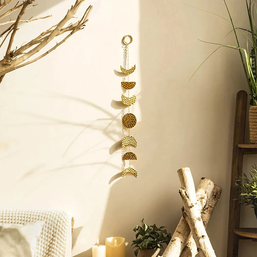 Boho Moon Phase Wall Hanging for Modern Home Decor