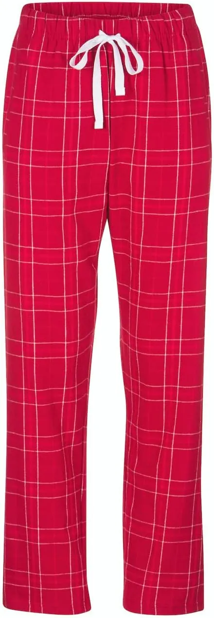 boxercraft Haley Flannel Pants for Women, 100% Cotton Flannel Pants with Side Pockets and Adjustable Drawstring