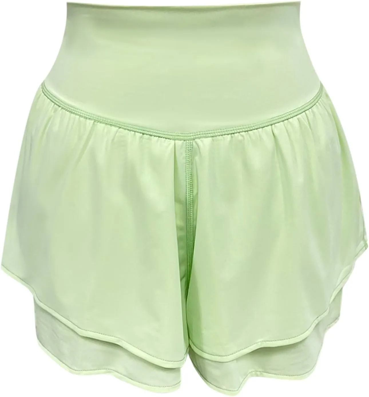 Butterfly Flowy Skirts for Women 2 in 1 High Waisted Workout Athletic Tennis Skort with Short Gym Ruffled Mini Skirt