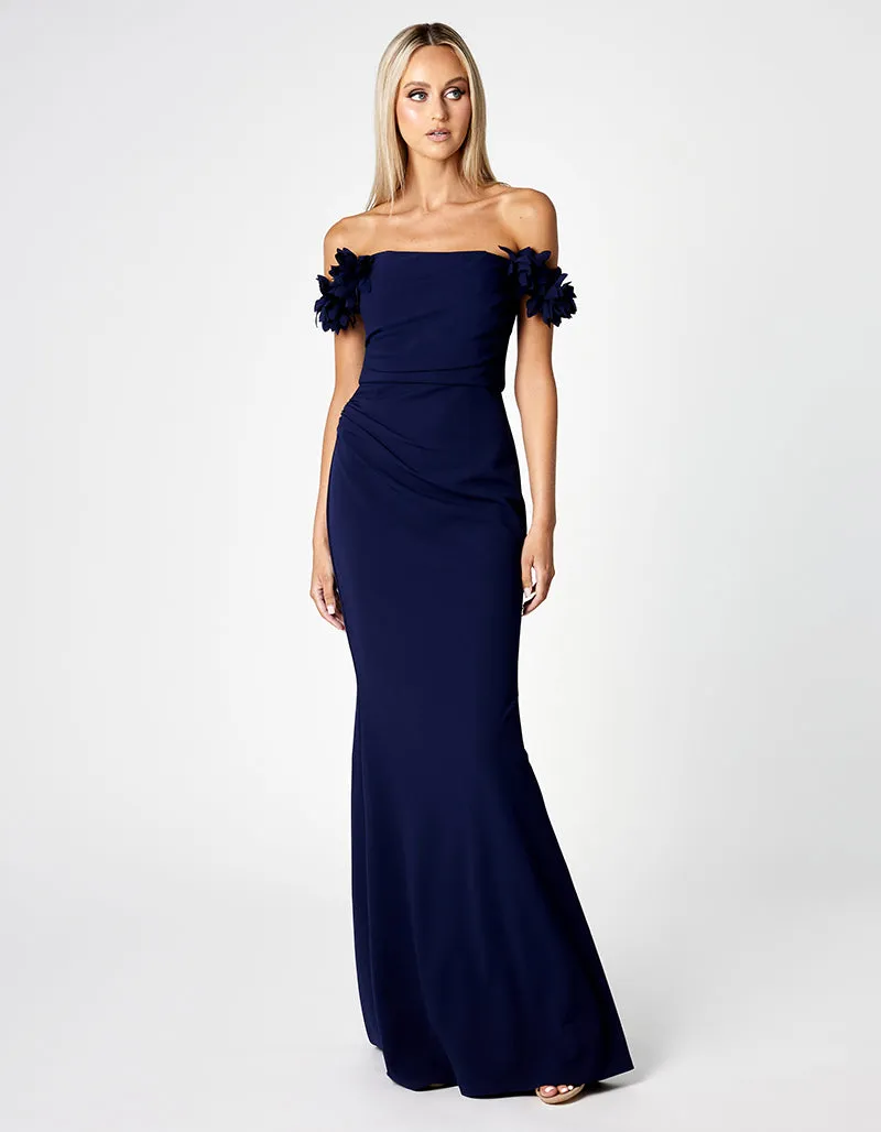 CAMBRIA FLORAL OFF SHOULDER GOWN B66D13L