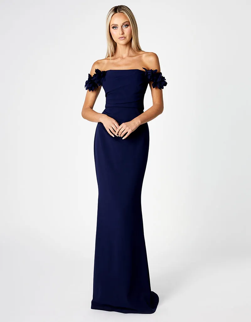 CAMBRIA FLORAL OFF SHOULDER GOWN B66D13L