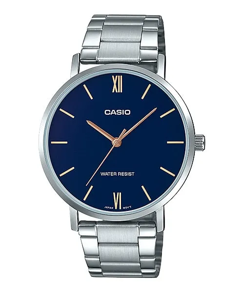 Casio General- Men Watch MTP-VT01D-2BUDF- Silver