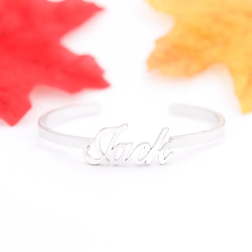 CAVSUAT Bridesmaid Custom Name Bangles For Women