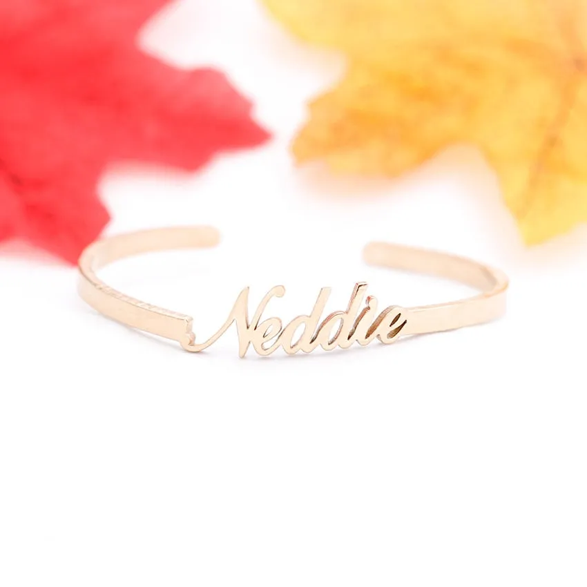CAVSUAT Bridesmaid Custom Name Bangles For Women