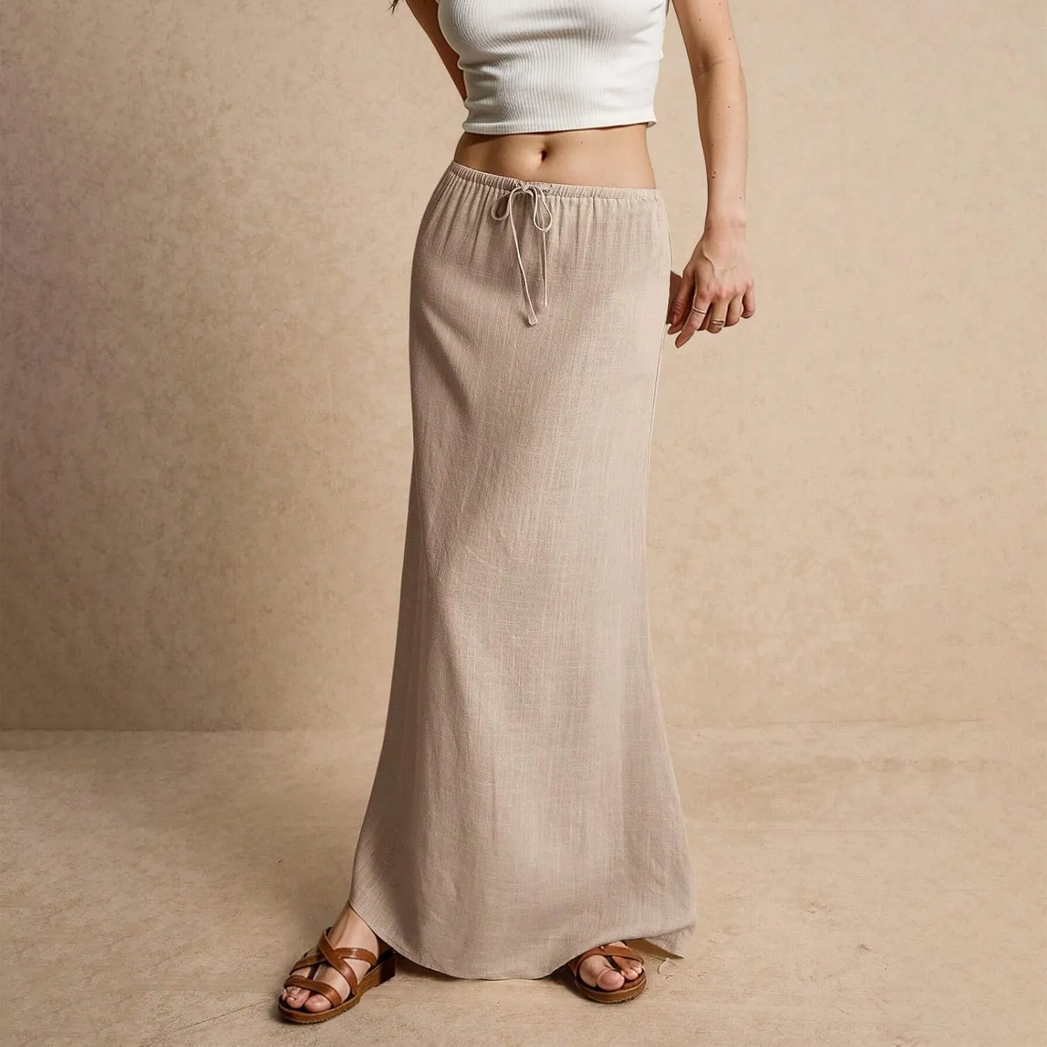 COTECRAM 2025 Women Long Skirt Summer Flowy Casual Lightweight Elegant Cocktail Party Wedding Flared A-Line Maxi Skirts