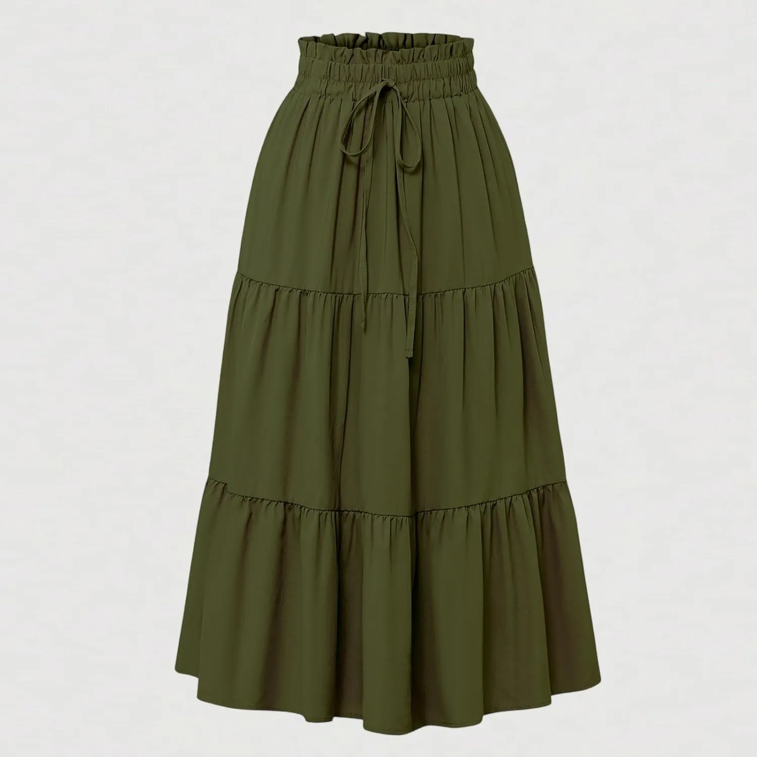 COTECRAM Womens Boho Floral Print Skirt Trendy Pleated A-Line Skirts Casual Flowy Swing Midi Skirts Beach Vacation Clothes