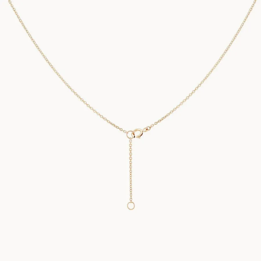 Crescent Sway Moon Necklace (14K Gold)