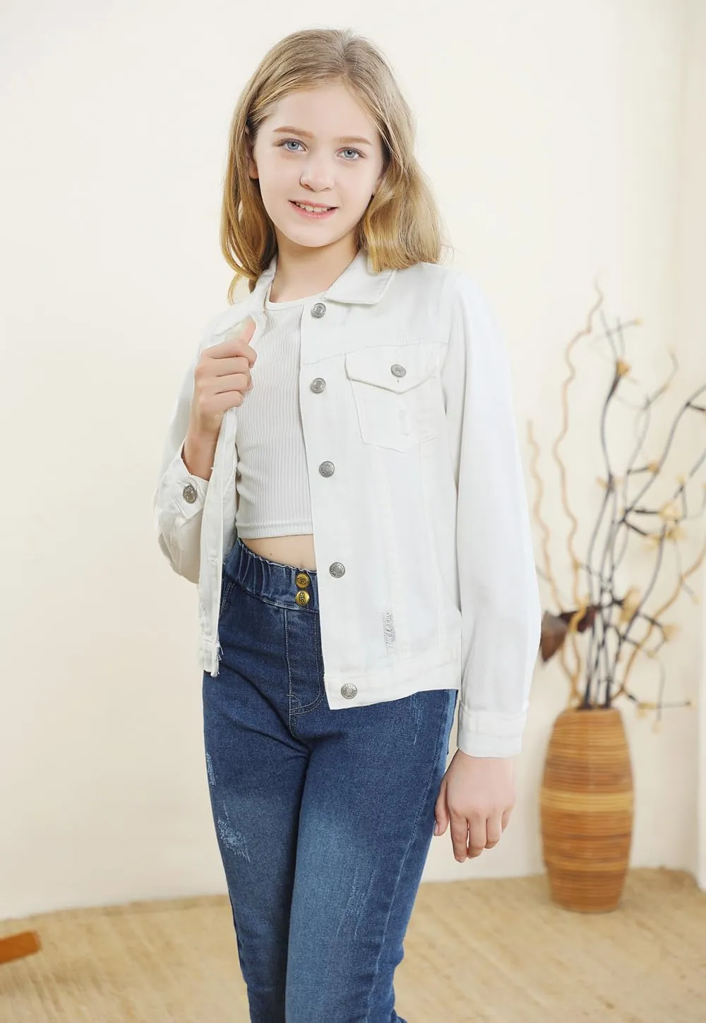 Cromoncent Classic Denim Jacket for Boys Girls