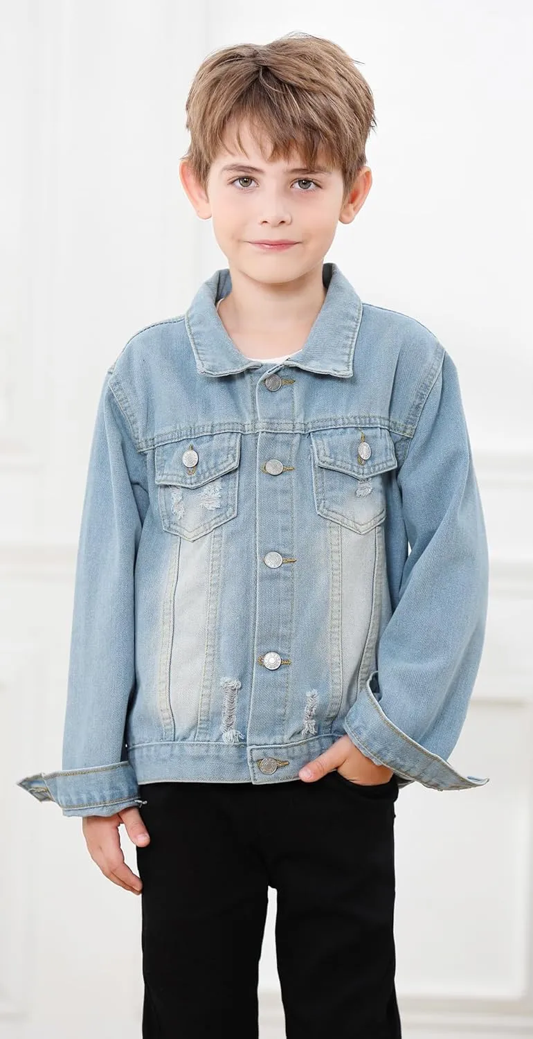 Cromoncent Classic Denim Jacket for Boys Girls