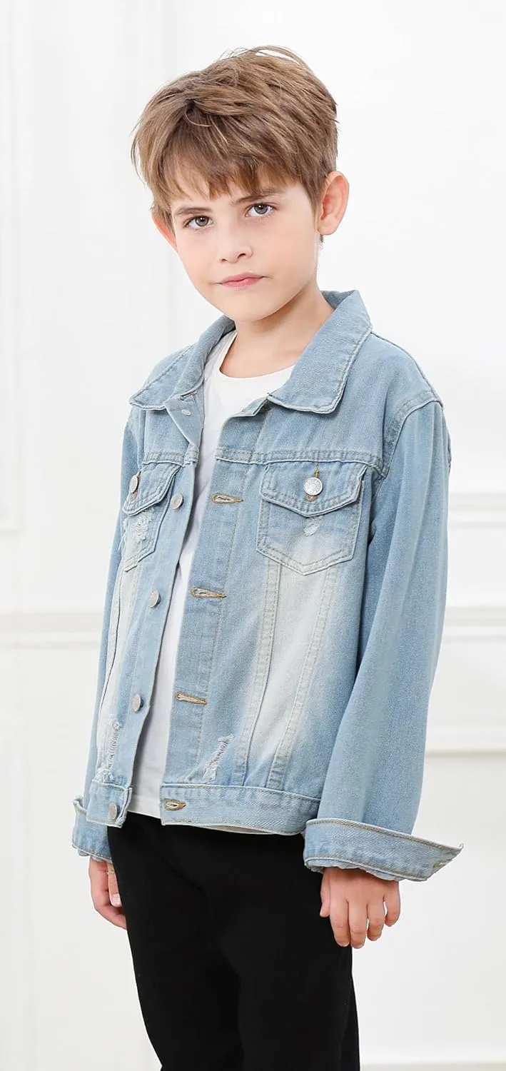 Cromoncent Classic Denim Jacket for Boys Girls