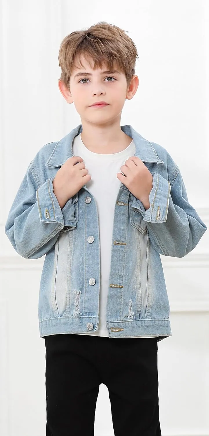 Cromoncent Classic Denim Jacket for Boys Girls