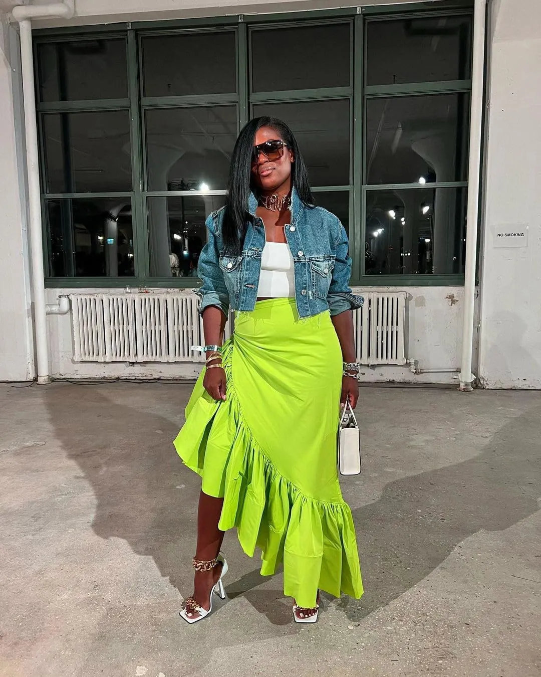 cu4eve Ruffle Long Skirts for Women Trendy Summer Asymmetrical Pencil High Waisted Midi Skirt with Slit Plus Size