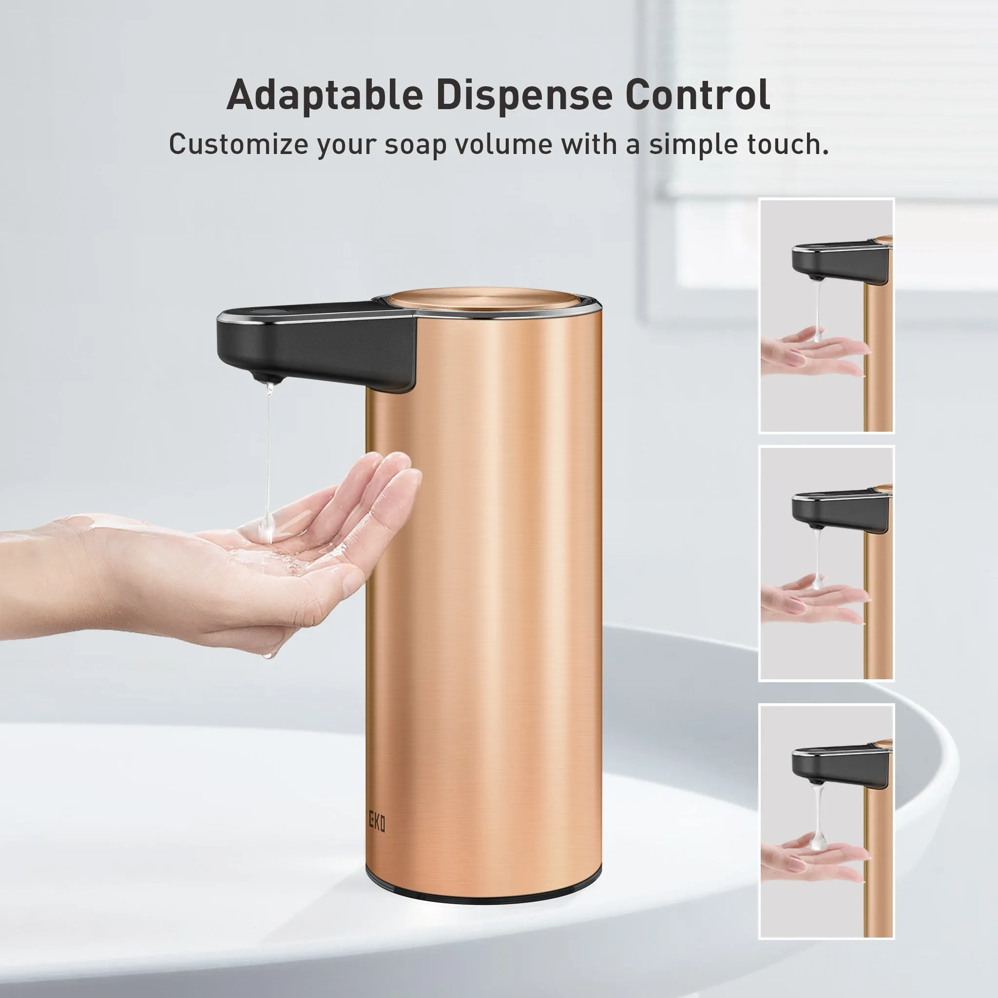 Deluxe Aroma Smart Liquid Soap Dispenser - Rose Gold