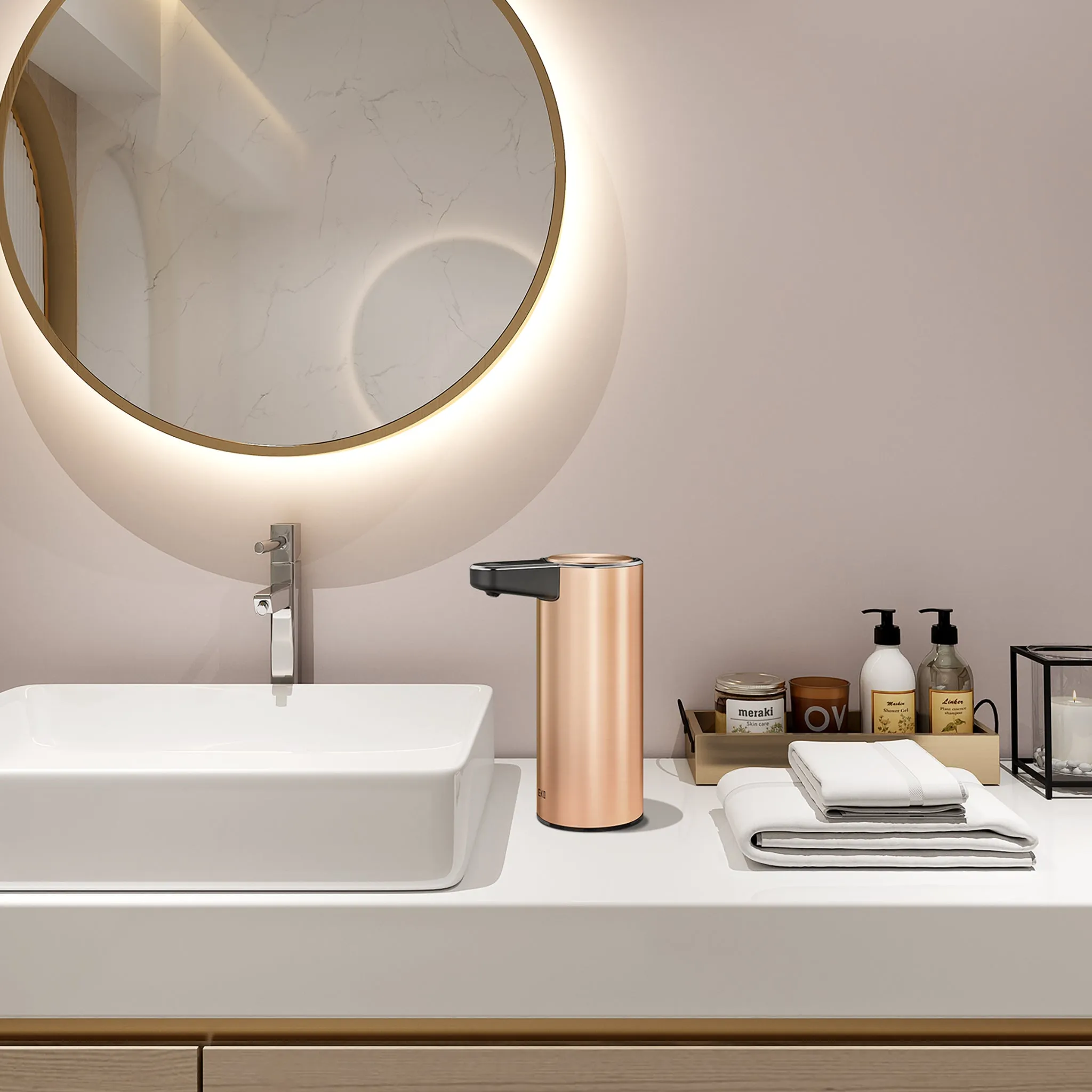 Deluxe Aroma Smart Liquid Soap Dispenser - Rose Gold