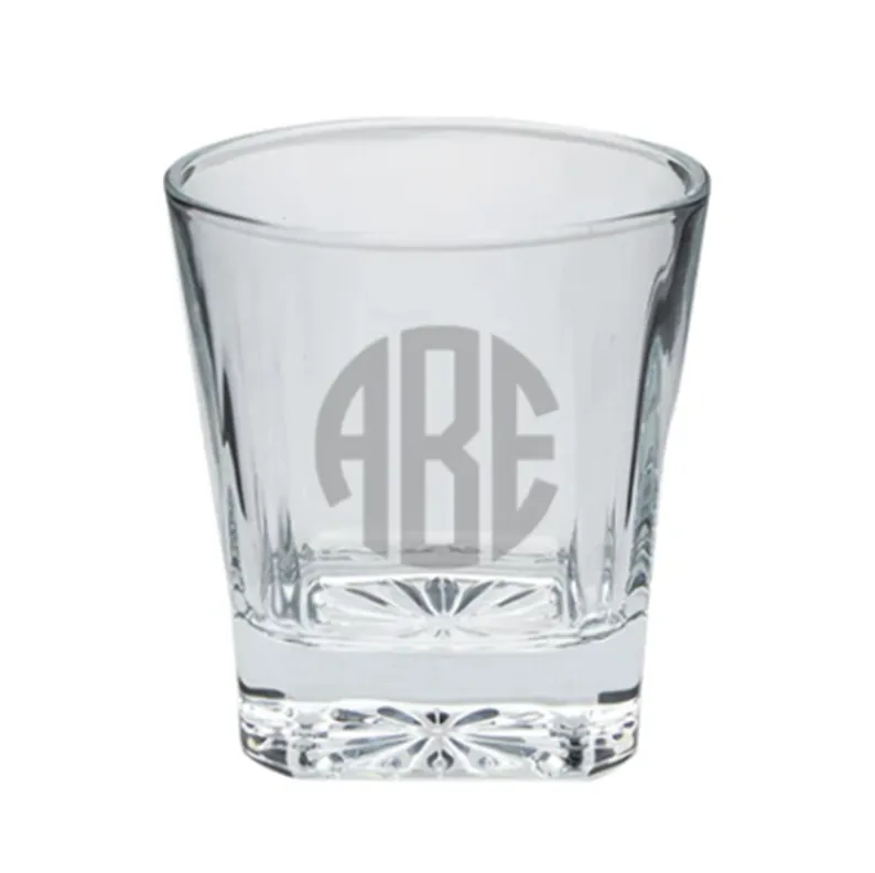 Engraved Opulence Low Ball Glass