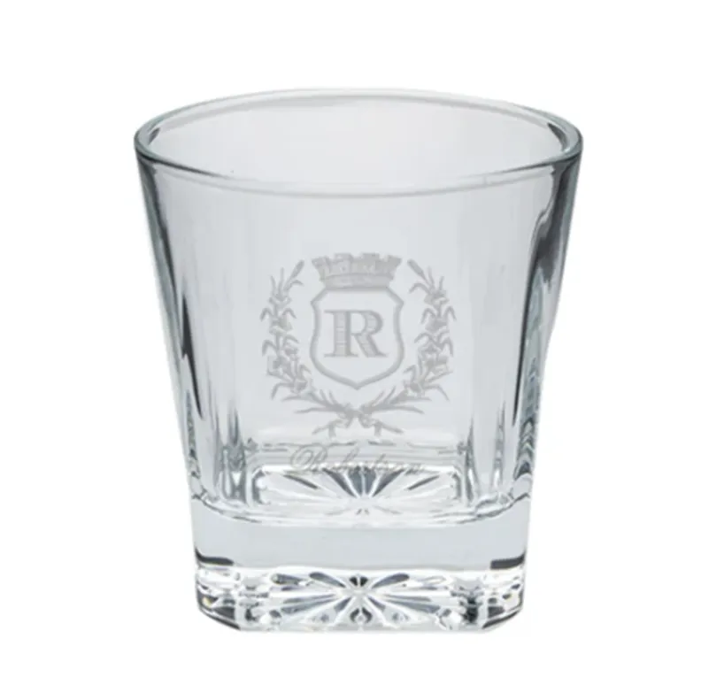 Engraved Opulence Low Ball Glass