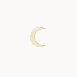 Everyday Larger Crescent Moon Earring (14K Gold)