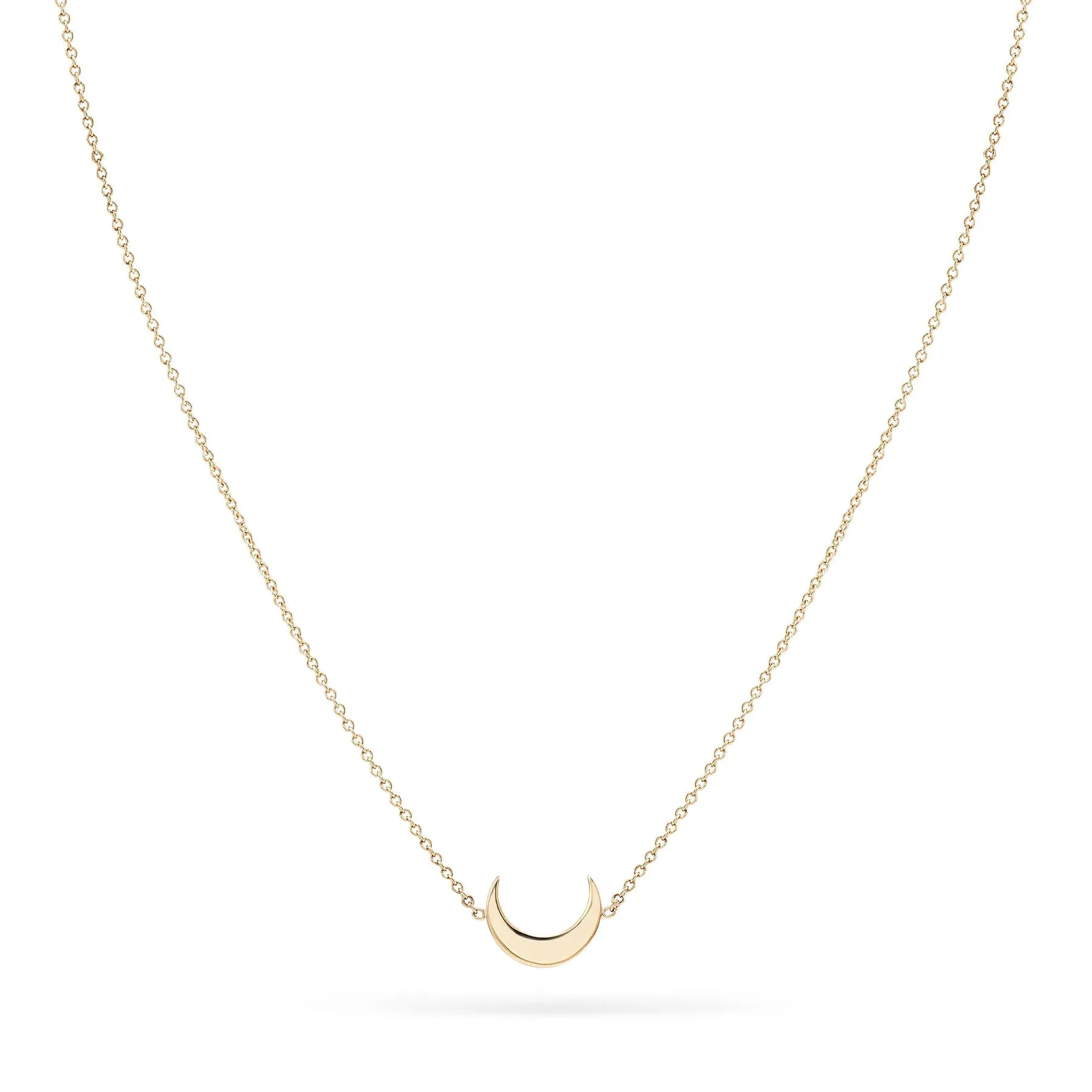 Everyday Little Crescent Moon Necklace (14K Gold)