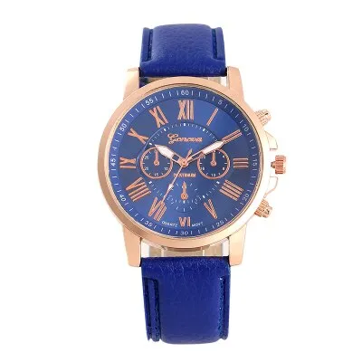 Fashion Women men Leather Band Quartz Analog Wrist Watch