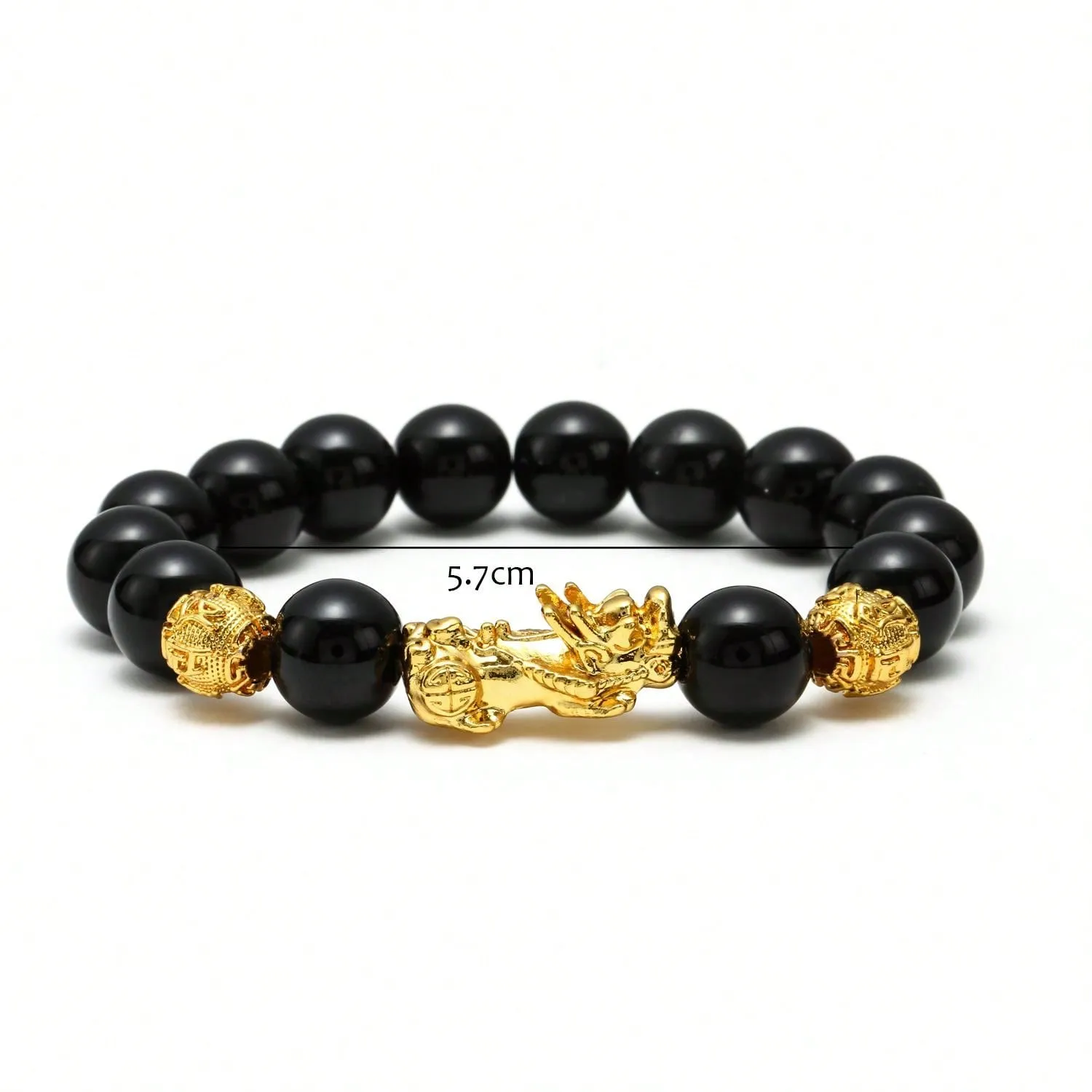 Feng Shui Black Obsidian Bracelets Set - Good Luck Amulet