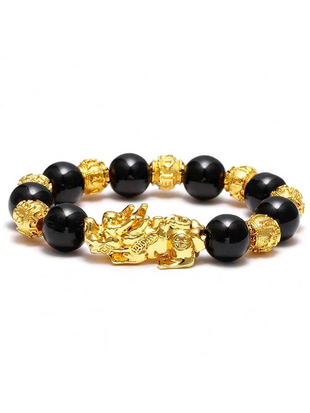 Feng Shui Black Obsidian Bracelets Set - Good Luck Amulet