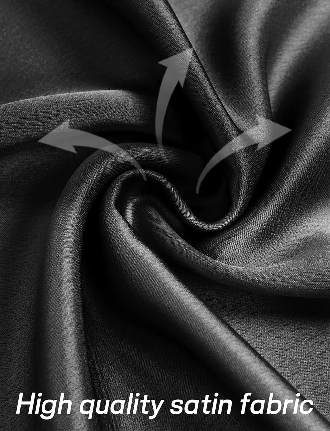FEOYA Silk Skirt for Women Elegant High Waisted A Line Satin Skirts Midi Bodycon Skirt