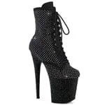 Flamingo 1020RM Black Faux Suede-RS Mesh