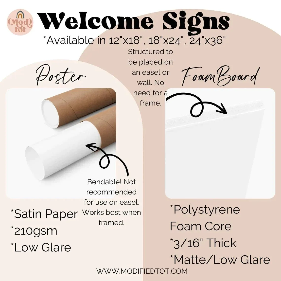 Floral Moon Baby Shower Welcome Sign