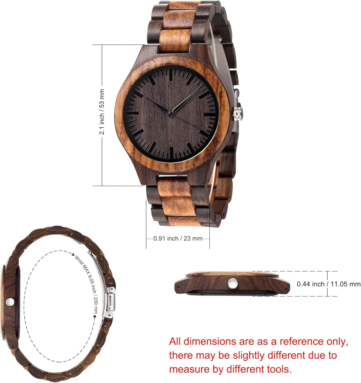 Fodiyaer Engraved Wood Watch for Men Boyfriend Husband Him As Personalized Anniversary Christmas Birthday Father Day Wooden Gifts Idea