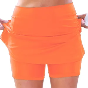 FZVYD Plus Size Skorts for Women Tummy Control High Waisted Athletic Tennis Golf Skirts with Shorts Pockets Biker Shorts 2024