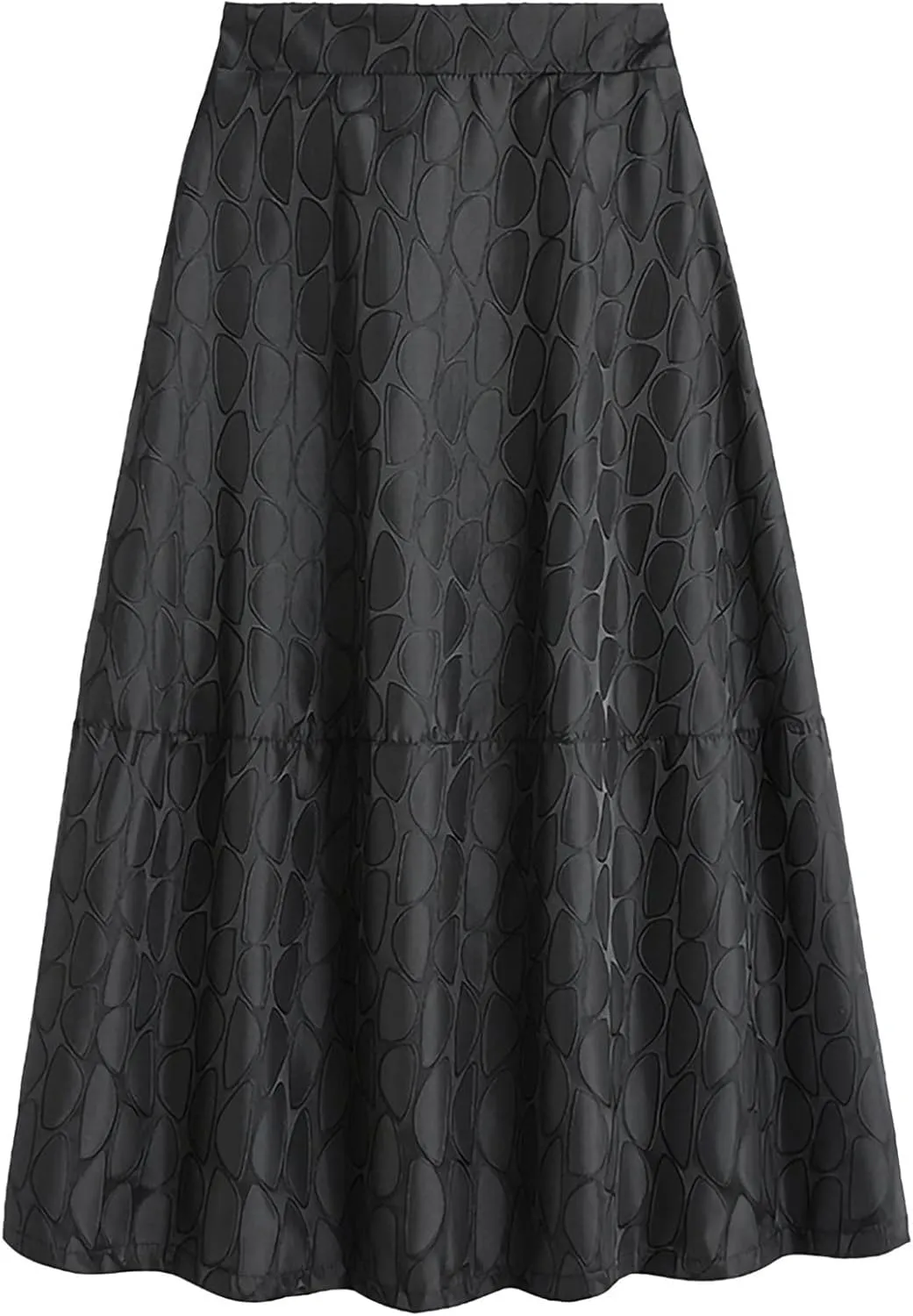 High Waisted Skirts for Women, Ladies Flower Jacquard High Waist Summer Lounge Midi Skirts for Vacation