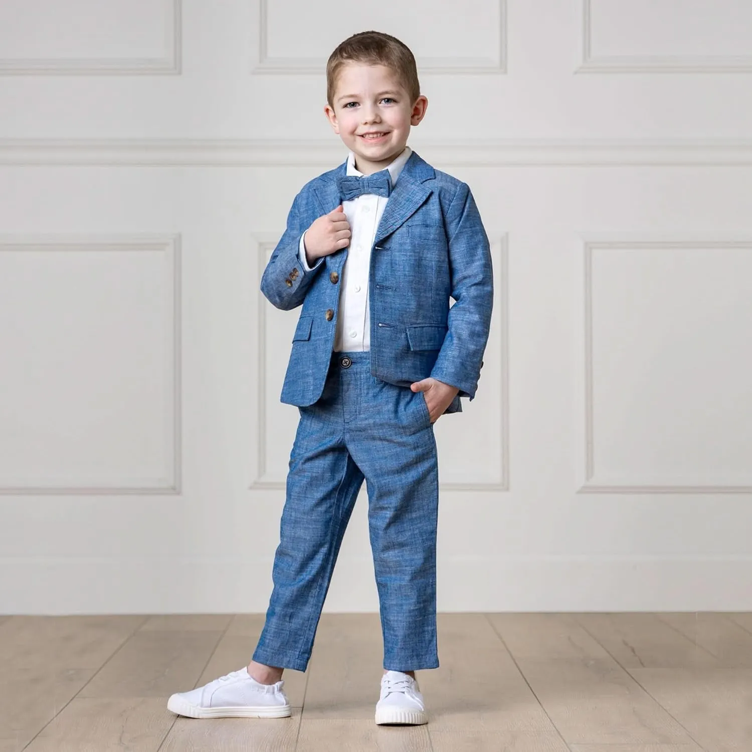 Hope & Henry Boys' Classic Seersucker Suit Jacket