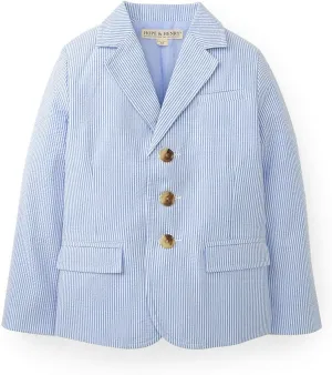 Hope & Henry Boys' Classic Seersucker Suit Jacket