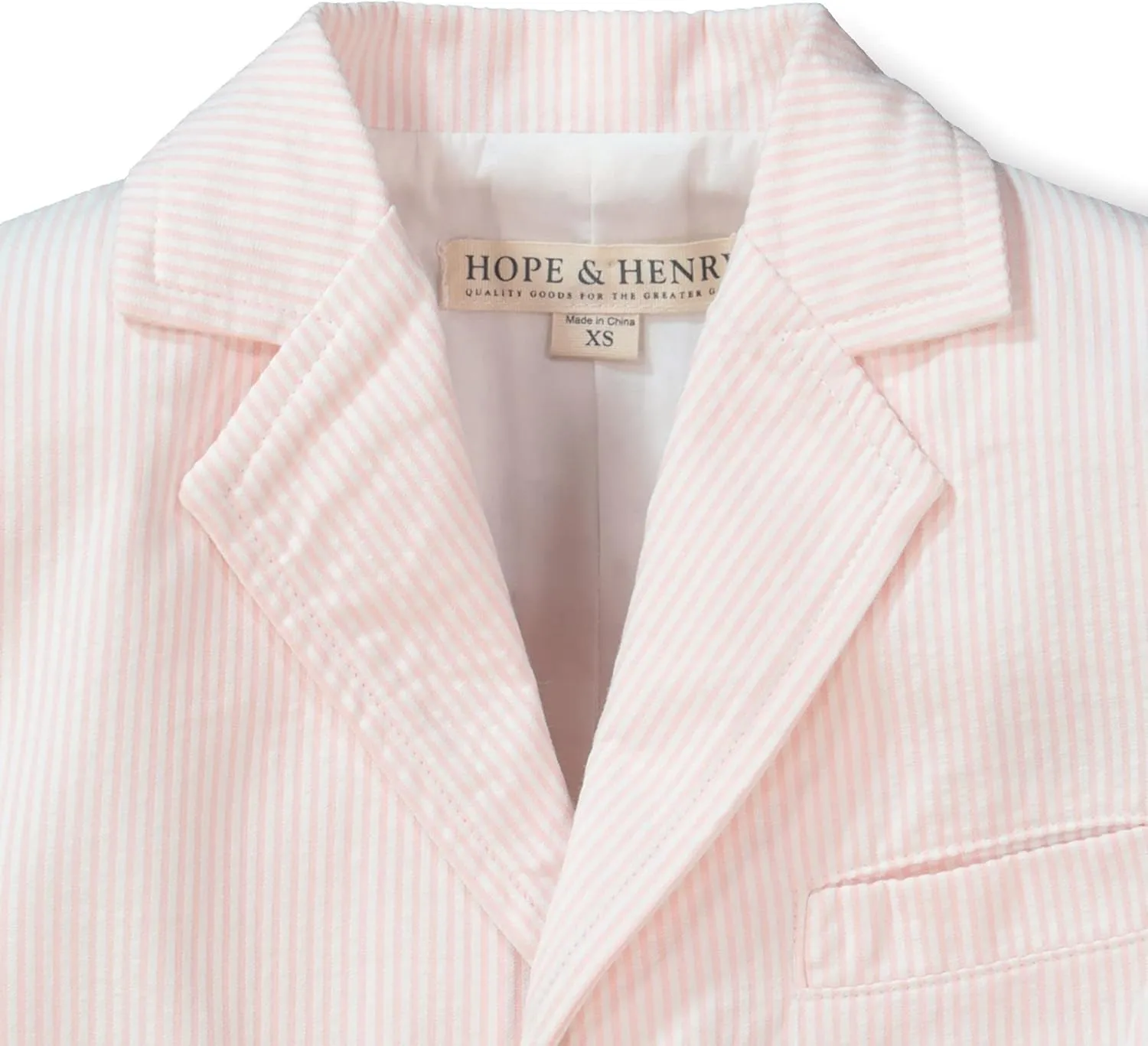 Hope & Henry Boys' Classic Seersucker Suit Jacket