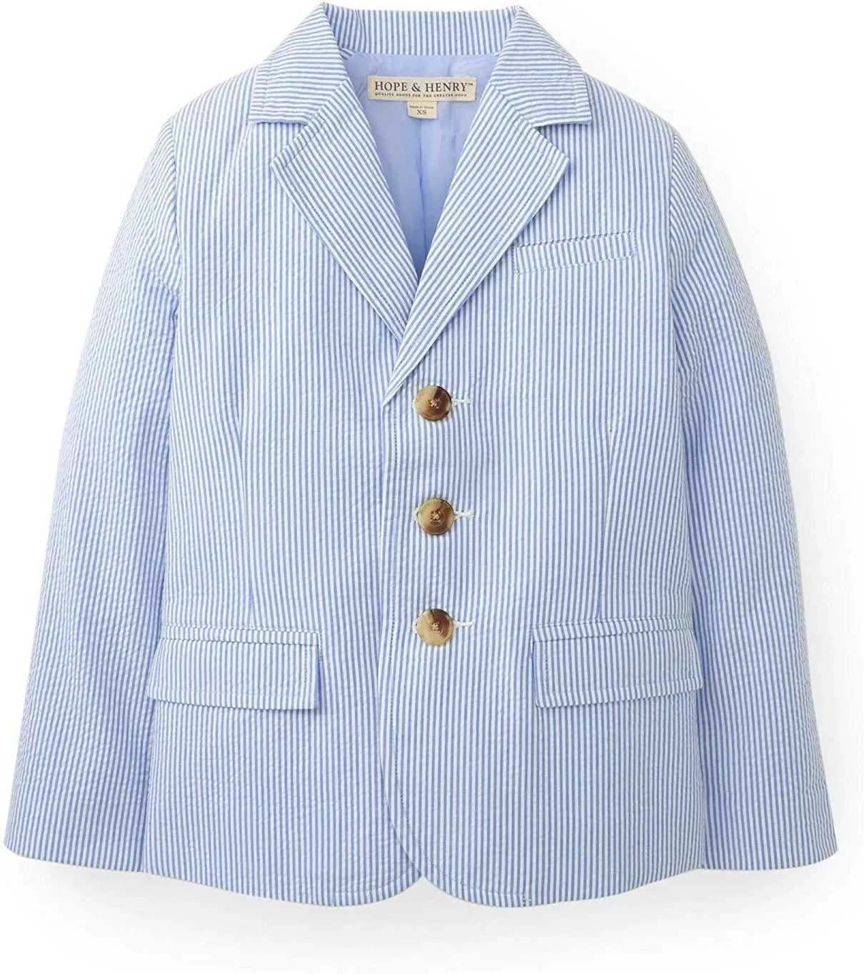 Hope & Henry Boys' Classic Seersucker Suit Jacket