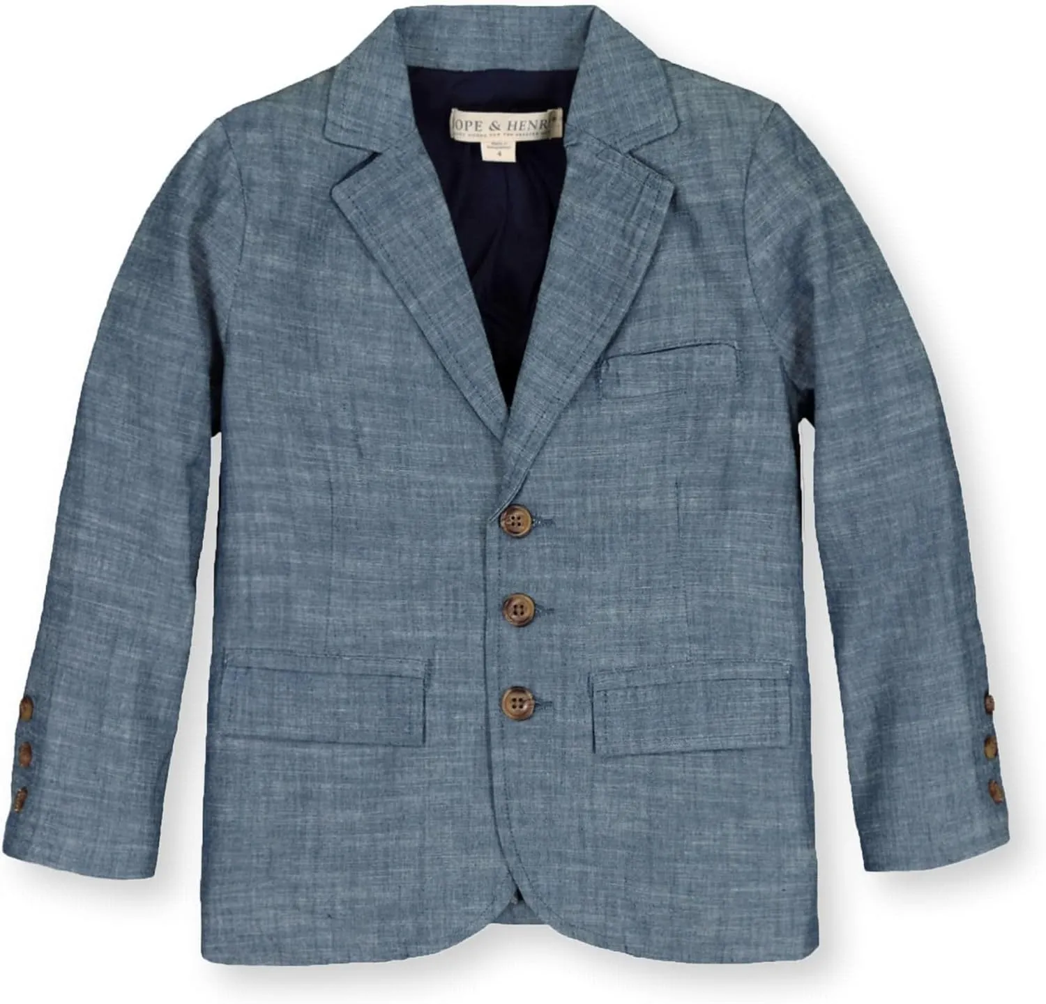 Hope & Henry Boys' Classic Seersucker Suit Jacket