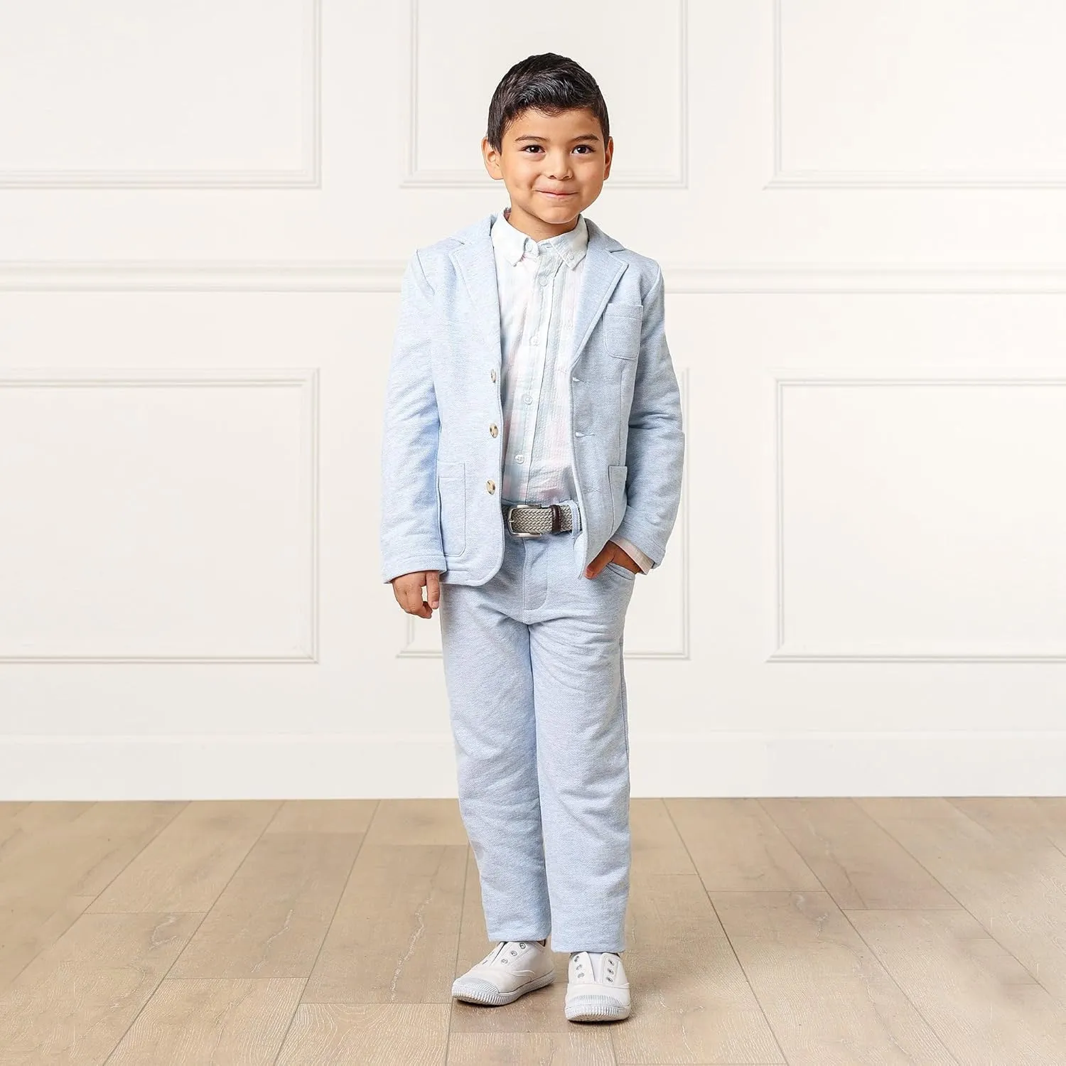 Hope & Henry Boys' Classic Seersucker Suit Jacket