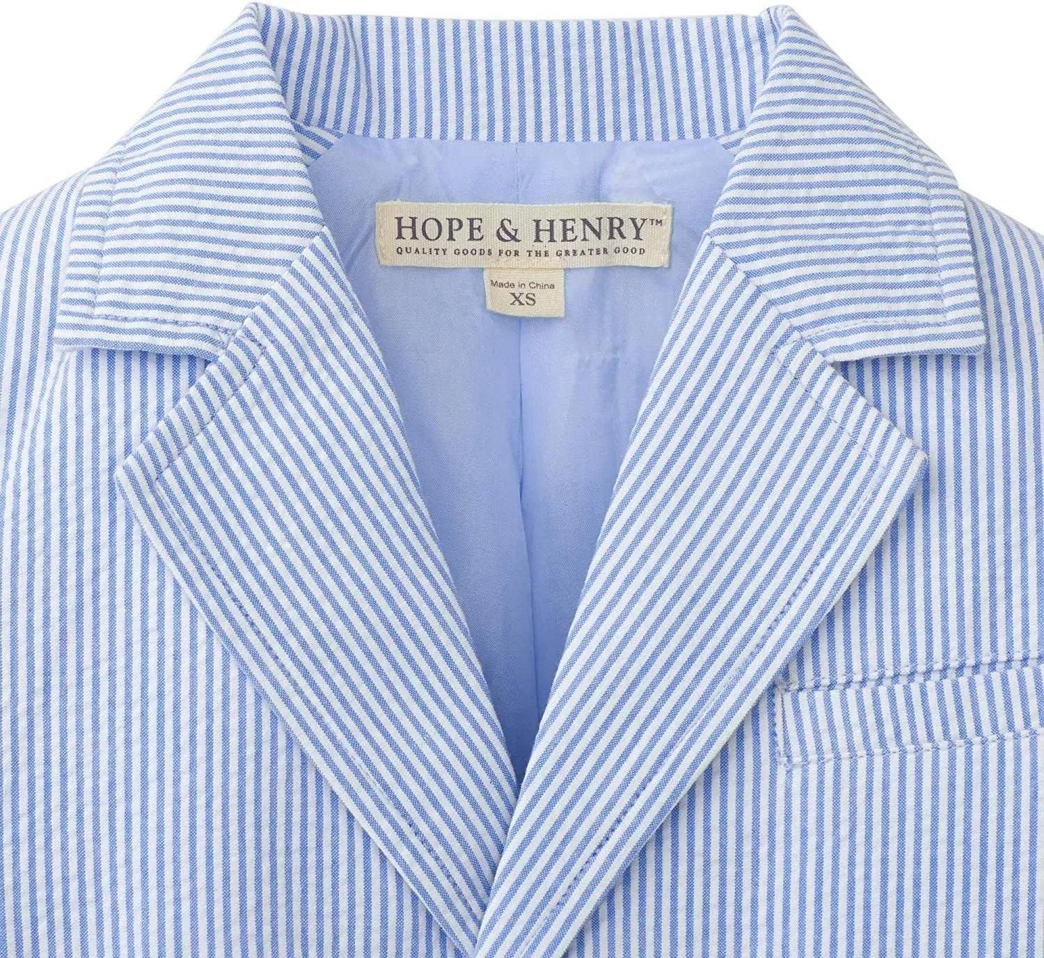 Hope & Henry Boys' Classic Seersucker Suit Jacket