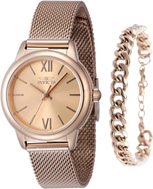 Invicta Angel Lady 30mm Stainless Steel Rose Gold Rose Gold dial PC21J Quartz