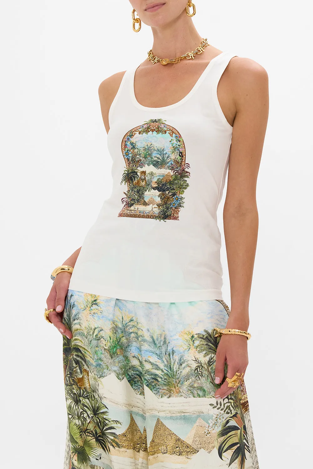 JERSEY SCOOP NECK TANK TOP VIEWS OF THE VALLEY